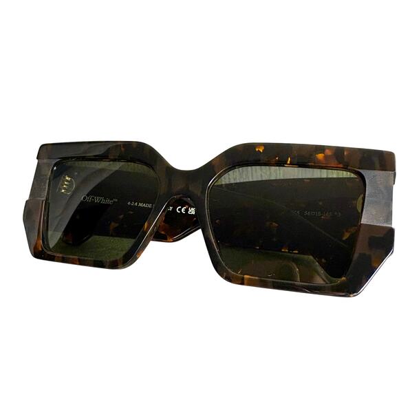 NEW Off-White Unisex Sunglasses - Dover, Havana Green. - Picture 5 of 8